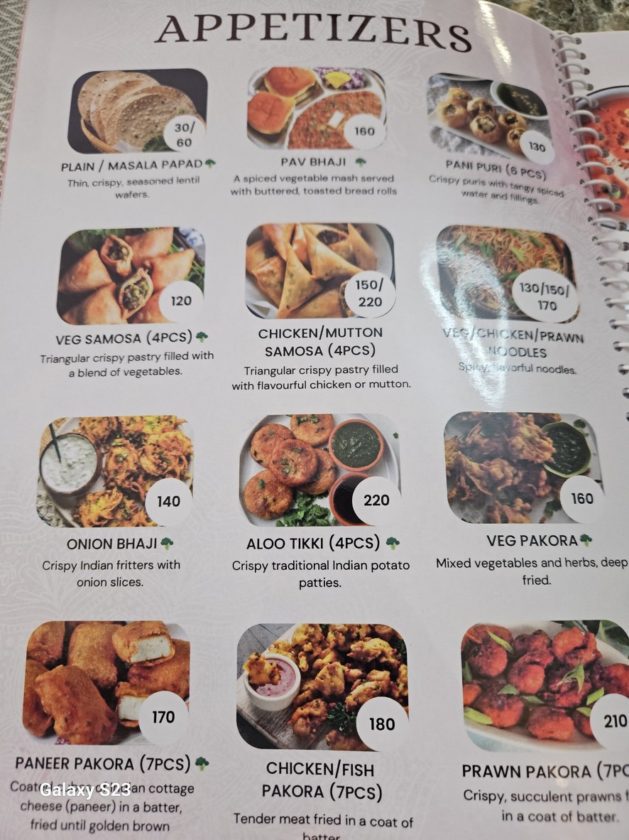 Indian Hut Pratunam menu 1