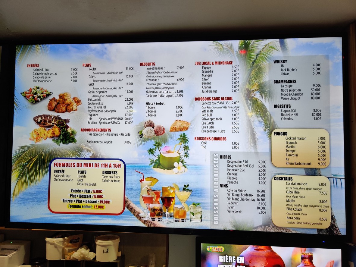 Restaurant O'zanana menu 1