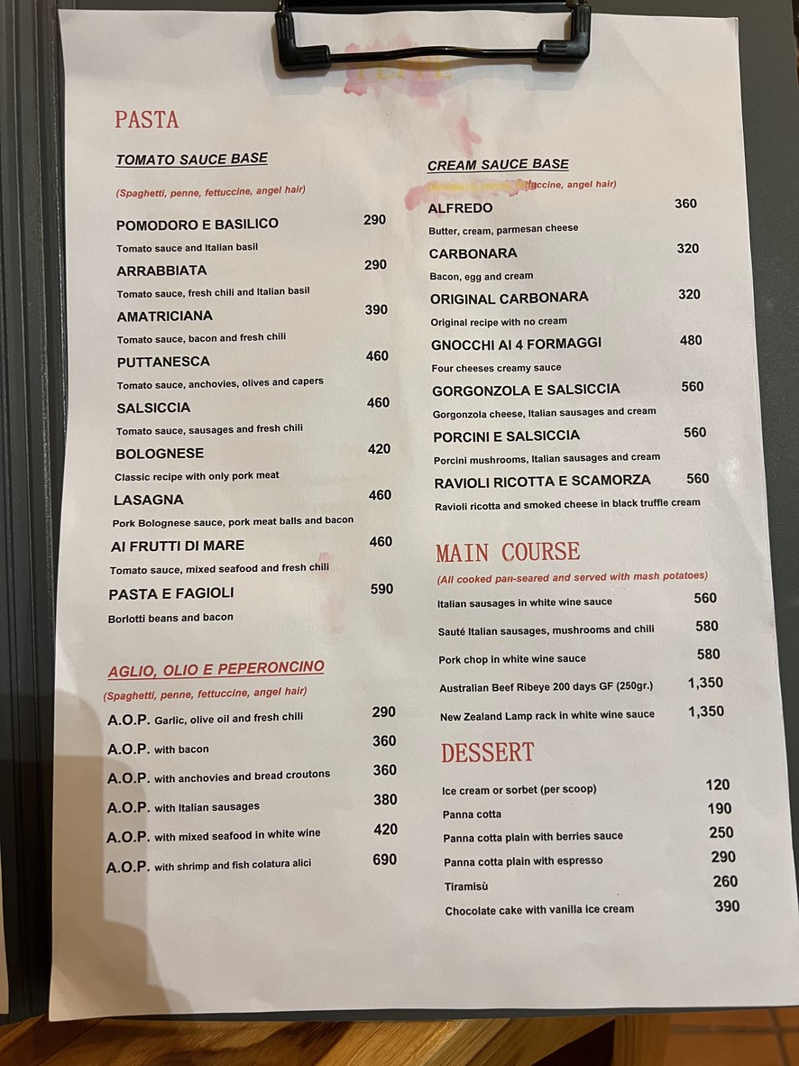 Peppe Italian Food & Wine menu 2