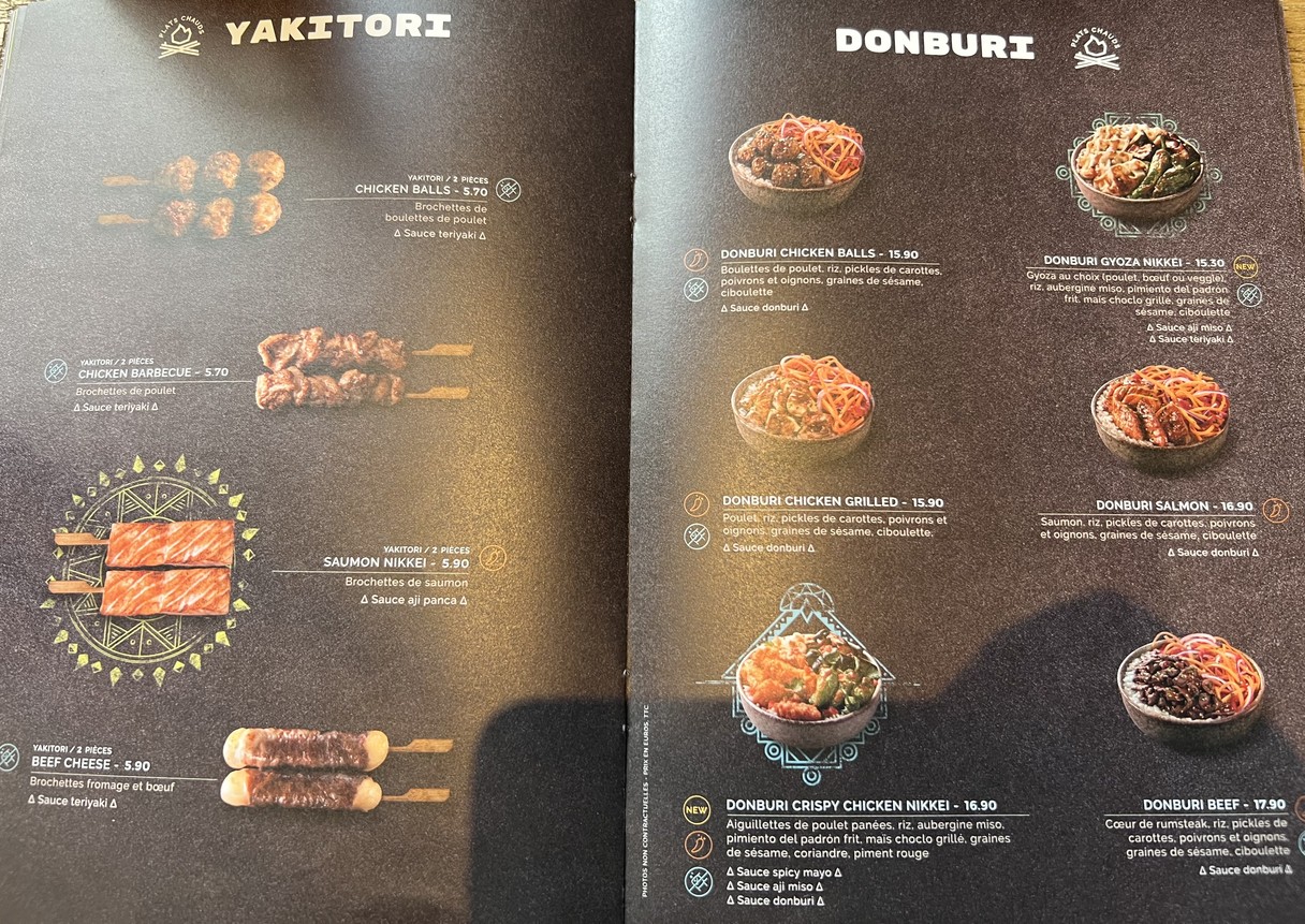 Côté Sushi Boétie menu 3