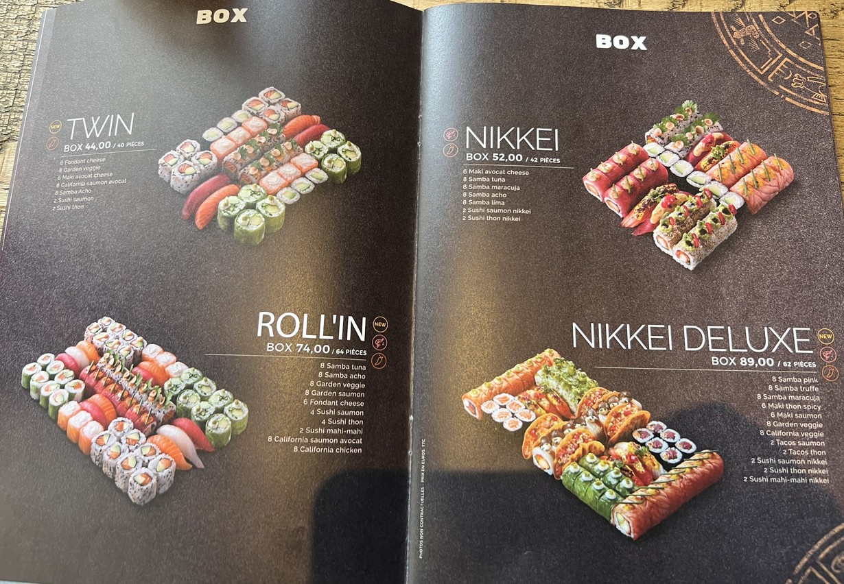 Côté Sushi Boétie menu 4