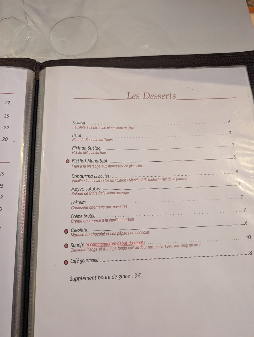 Le Cheval de Troie menu 2
