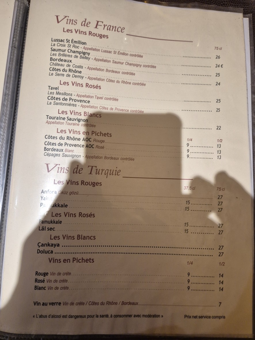 Le Cheval de Troie menu 3