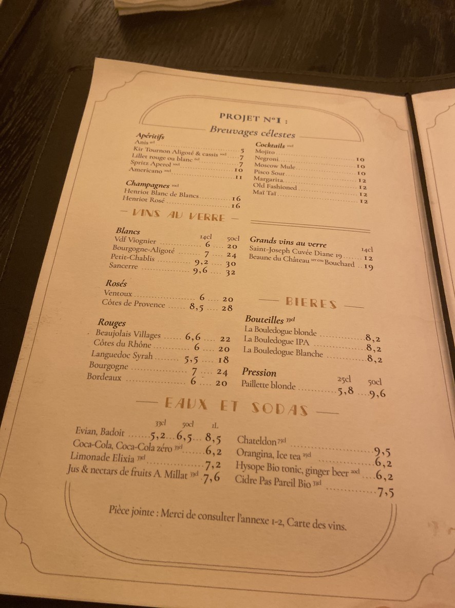 Le Tournon menu 2