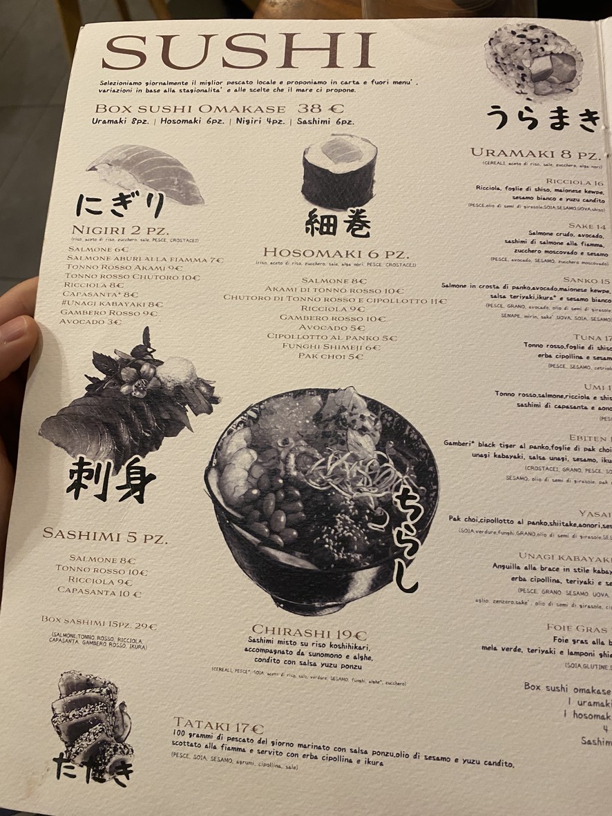 Umami - Trattoria Giapponese menu 3