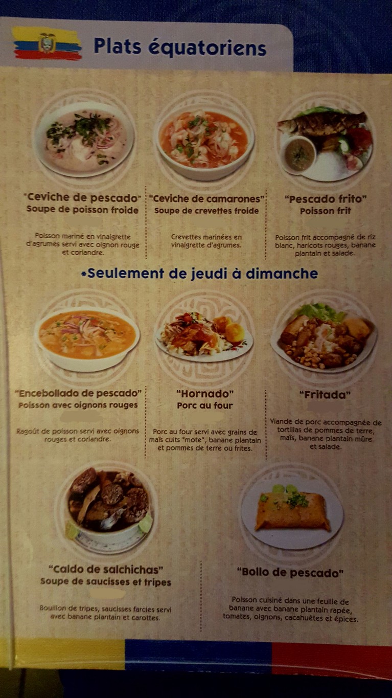 Sabor Peruano menu 2