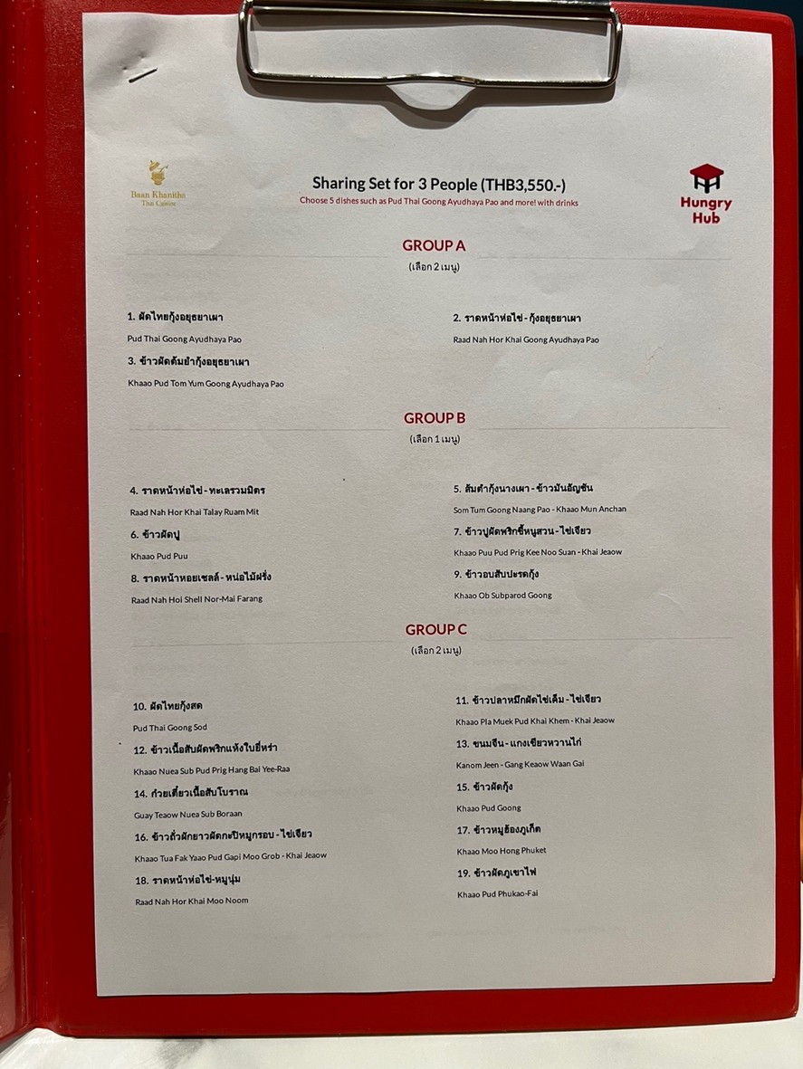 Baan Khanitha & Gallery Sathorn menu 2
