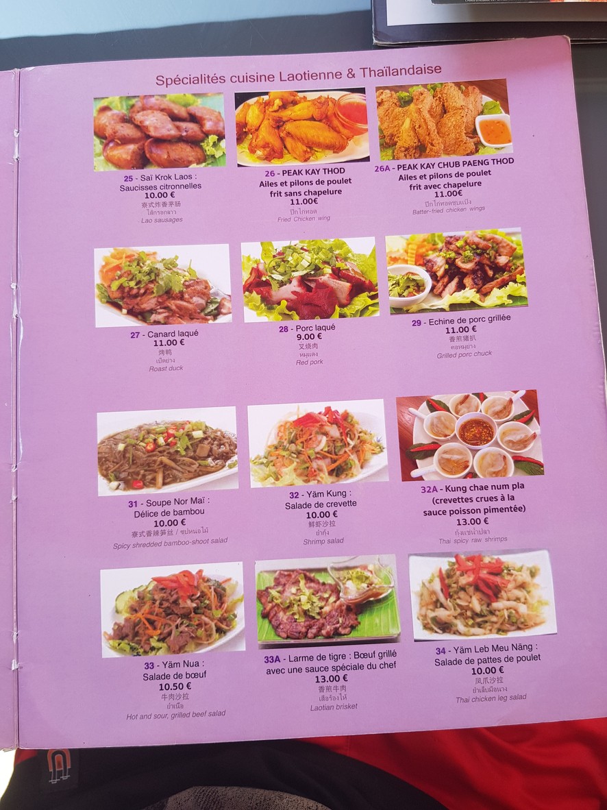 Thaï-Vien menu 1