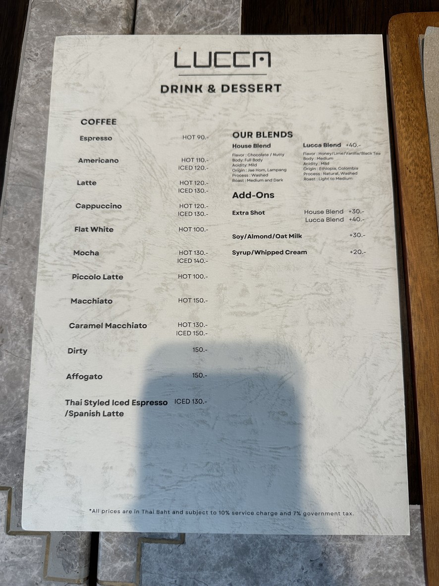Lucca Thonglor – Mediterranean Restaurant, Rooftop & All-Day Brunch menu 2