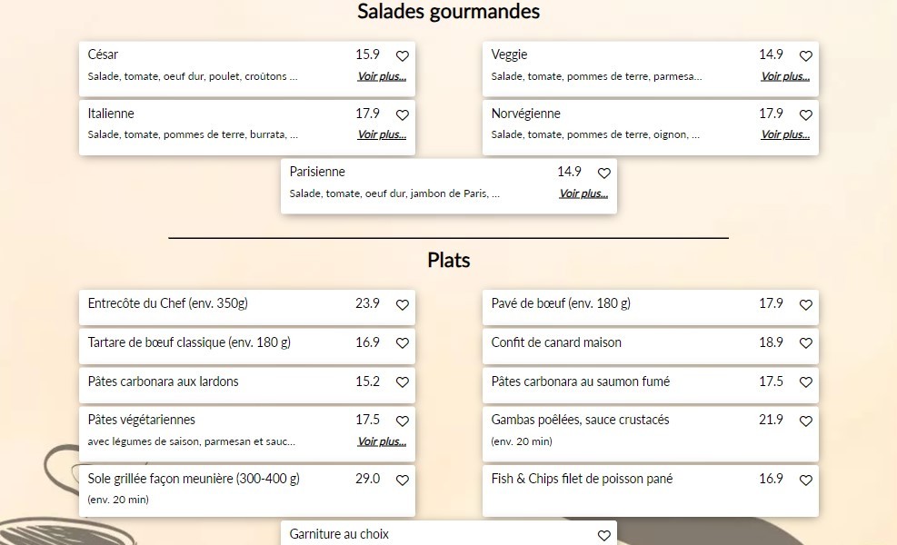 L'hirondelle - Paris 4 menu 4