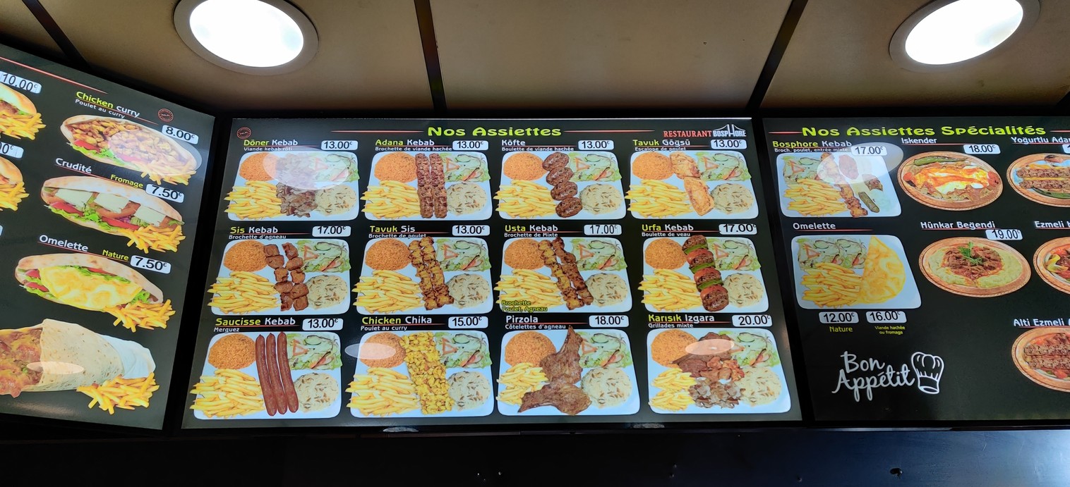 Le Bosphore menu 1