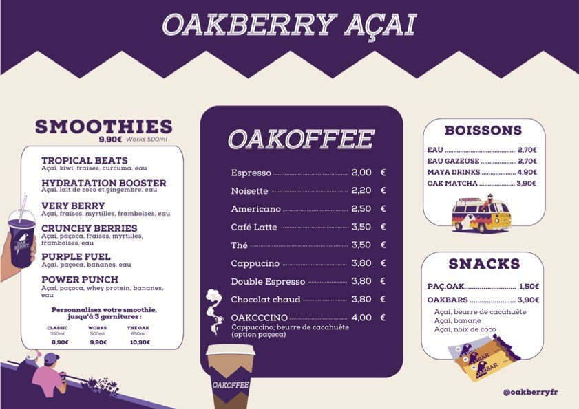 Oakberry Açaí - Passy menu 2