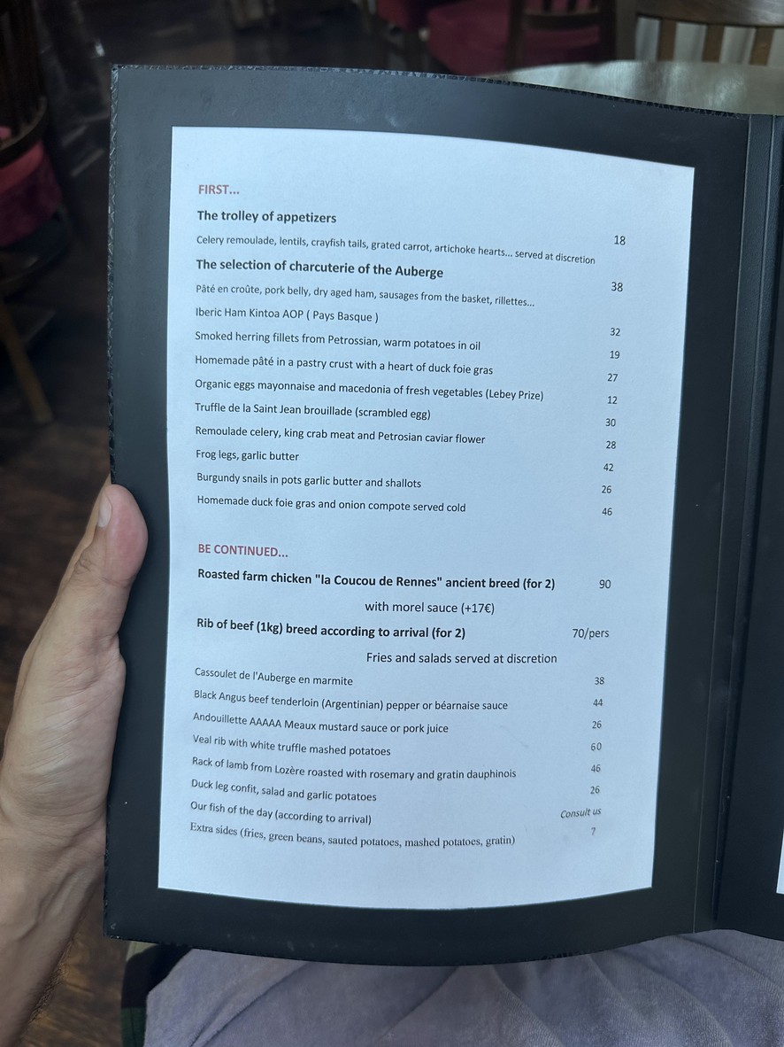 D'Chez Eux menu 1