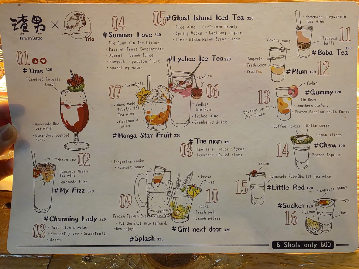 Zha Nan Taiwan Bistro Xinyi Yizha menu 2