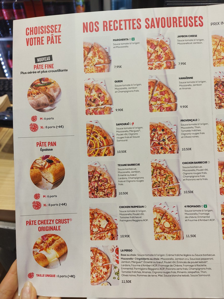 Pizza Hut menu 1