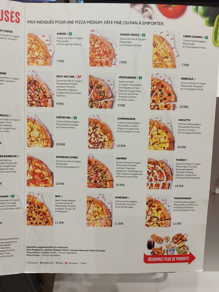 Pizza Hut menu 2