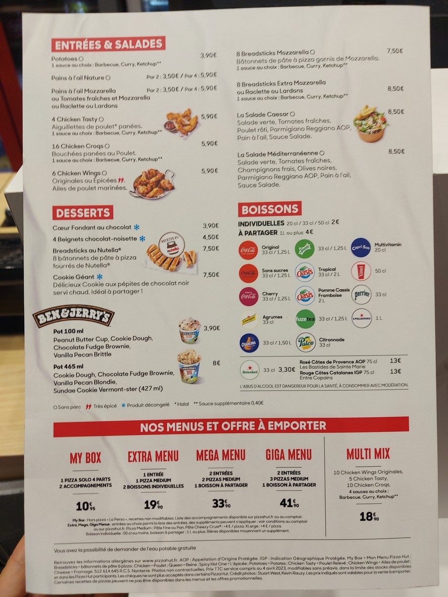 Pizza Hut menu 3
