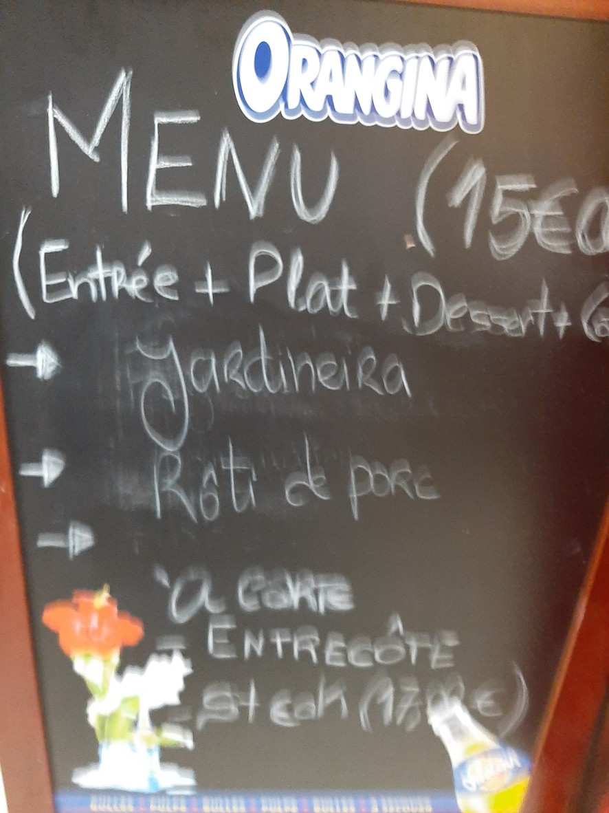 Chez Braganca menu 1