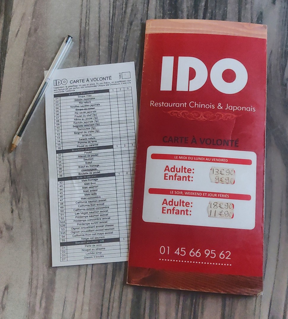 Ido menu 1