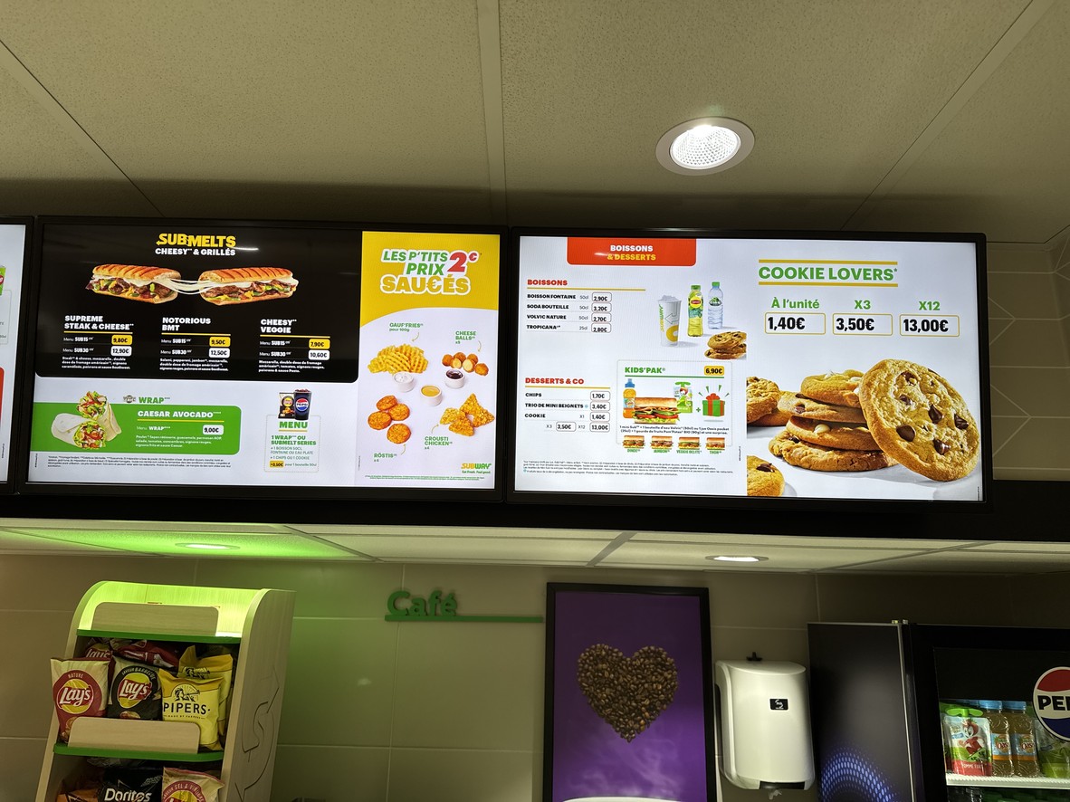 Subway menu 3