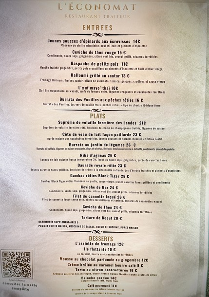 L'économat - Restaurant à Levallois-Perret