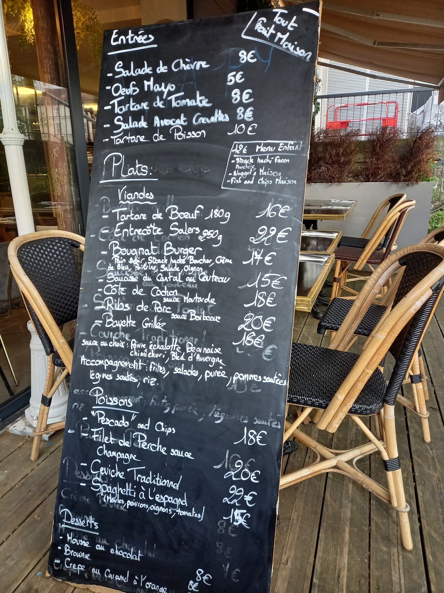 Meat Steakhouse menu 1