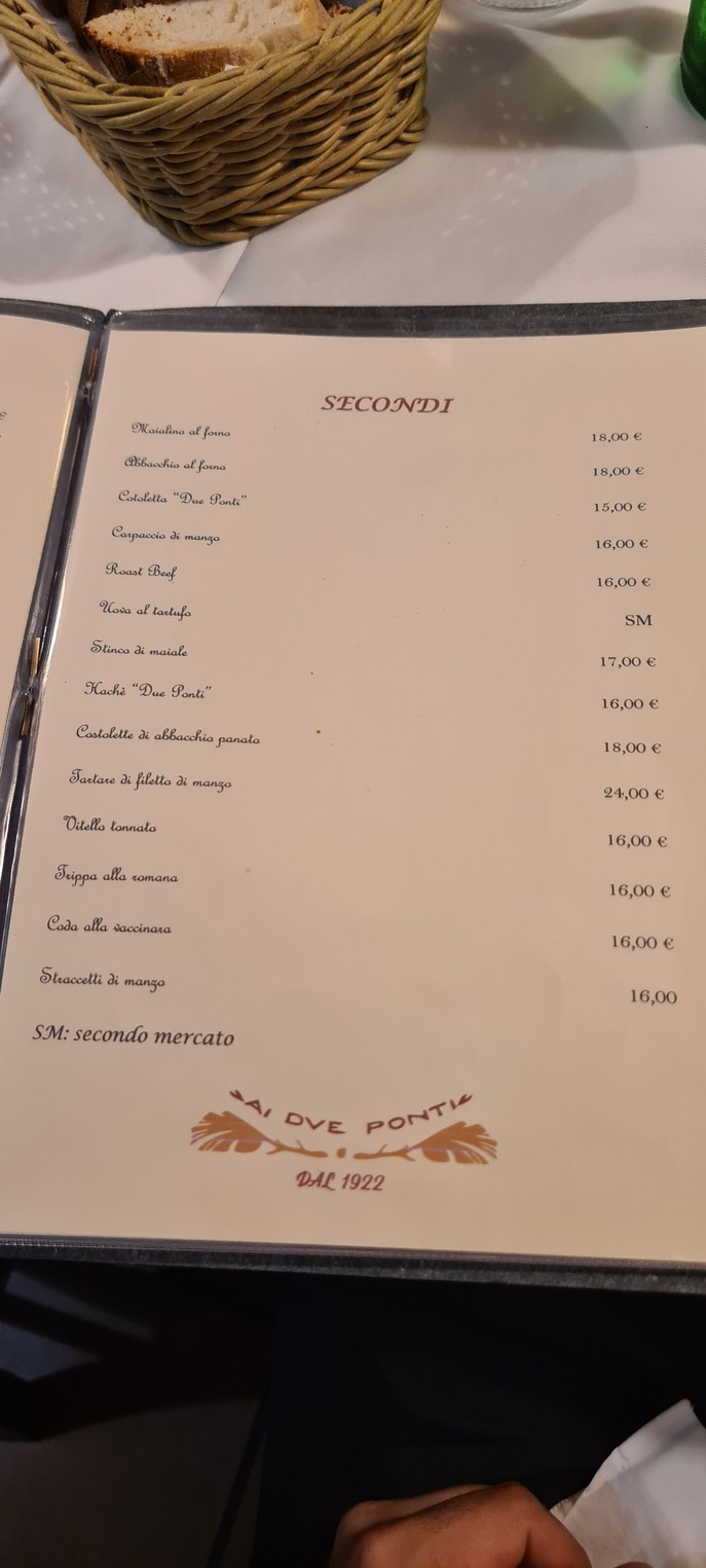 Trattoria Ai Due Ponti menu 3