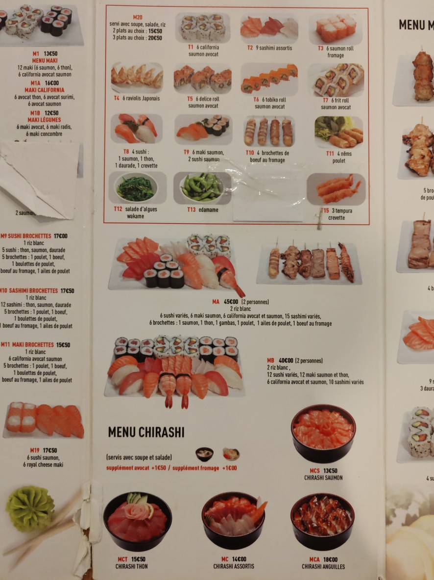 Sushi Home menu 2