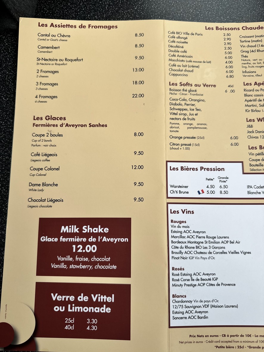 Café L'Arsenal (EURL) menu 3