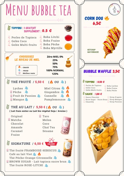 38° Tea - Bubble Tea & Waffle MONTROUGE