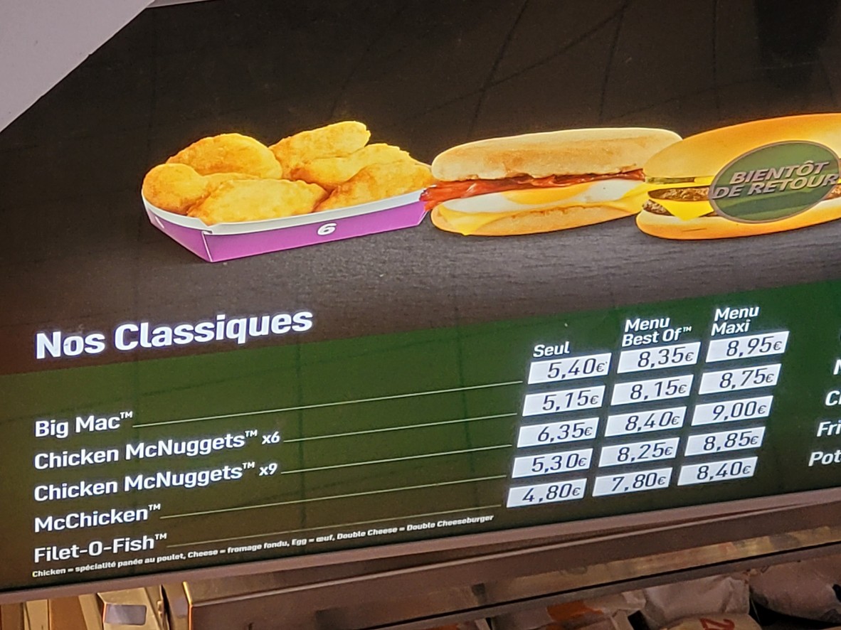 McDonald's menu 2