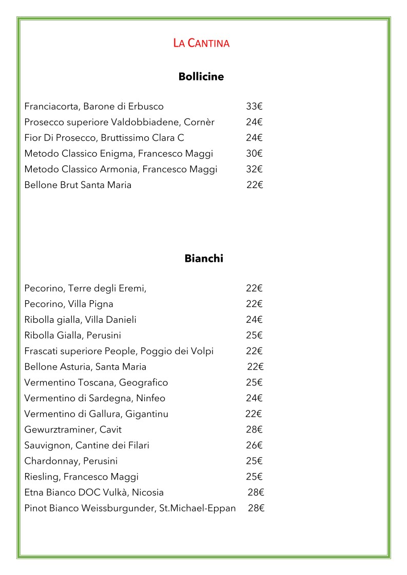 Osteria Tuttoqua menu 5