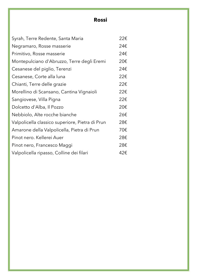 Osteria Tuttoqua menu 6