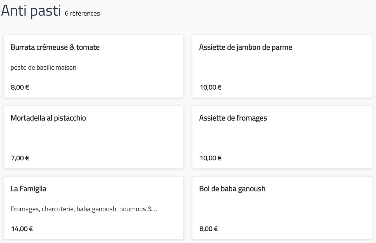 Ivry sauvage menu 1