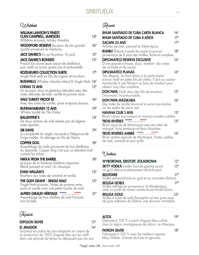 Café Cassette menu 3