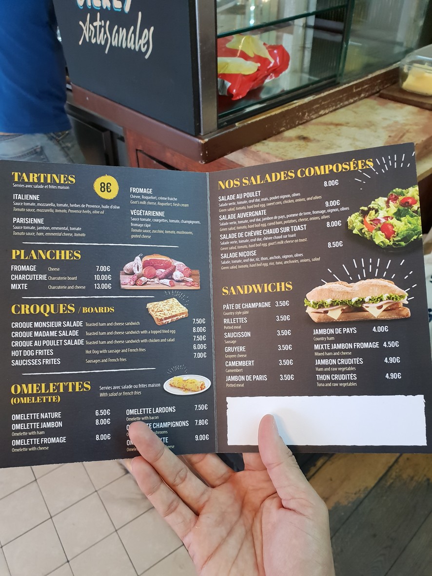 Le Cristal-Bar menu 1
