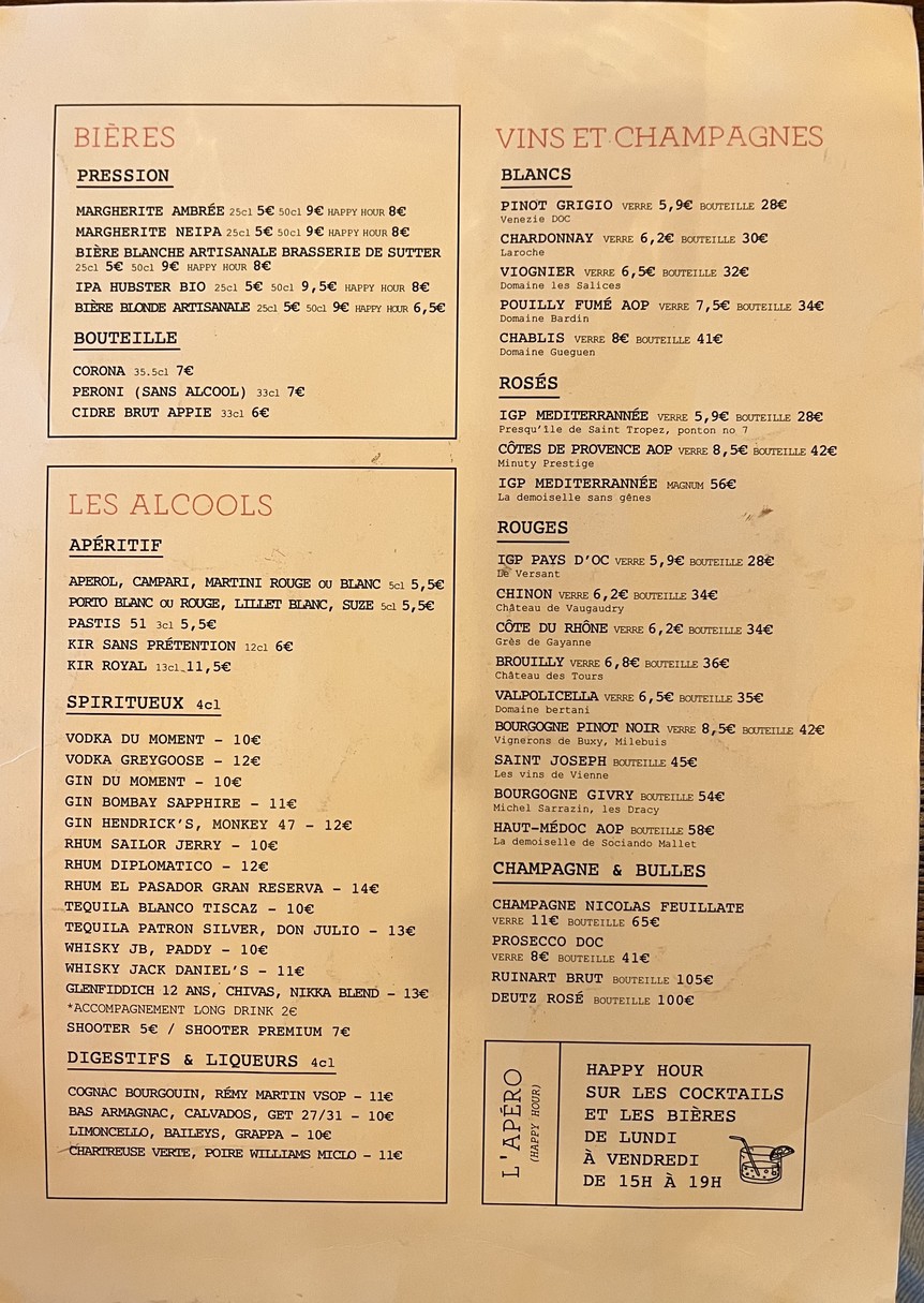 Café Bohème Motte Picquet menu 4