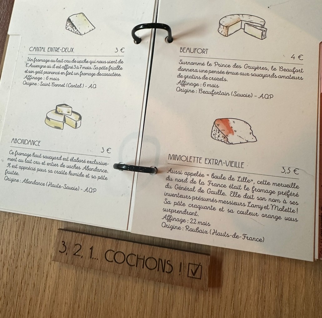 Le 17.45 Paris Daguerre - Planches à composer menu 2