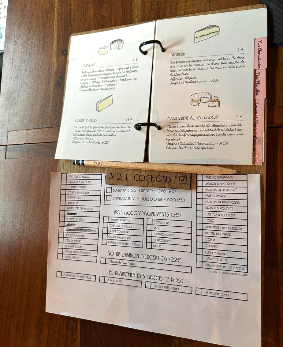 Le 17.45 Paris Daguerre - Planches à composer menu 3