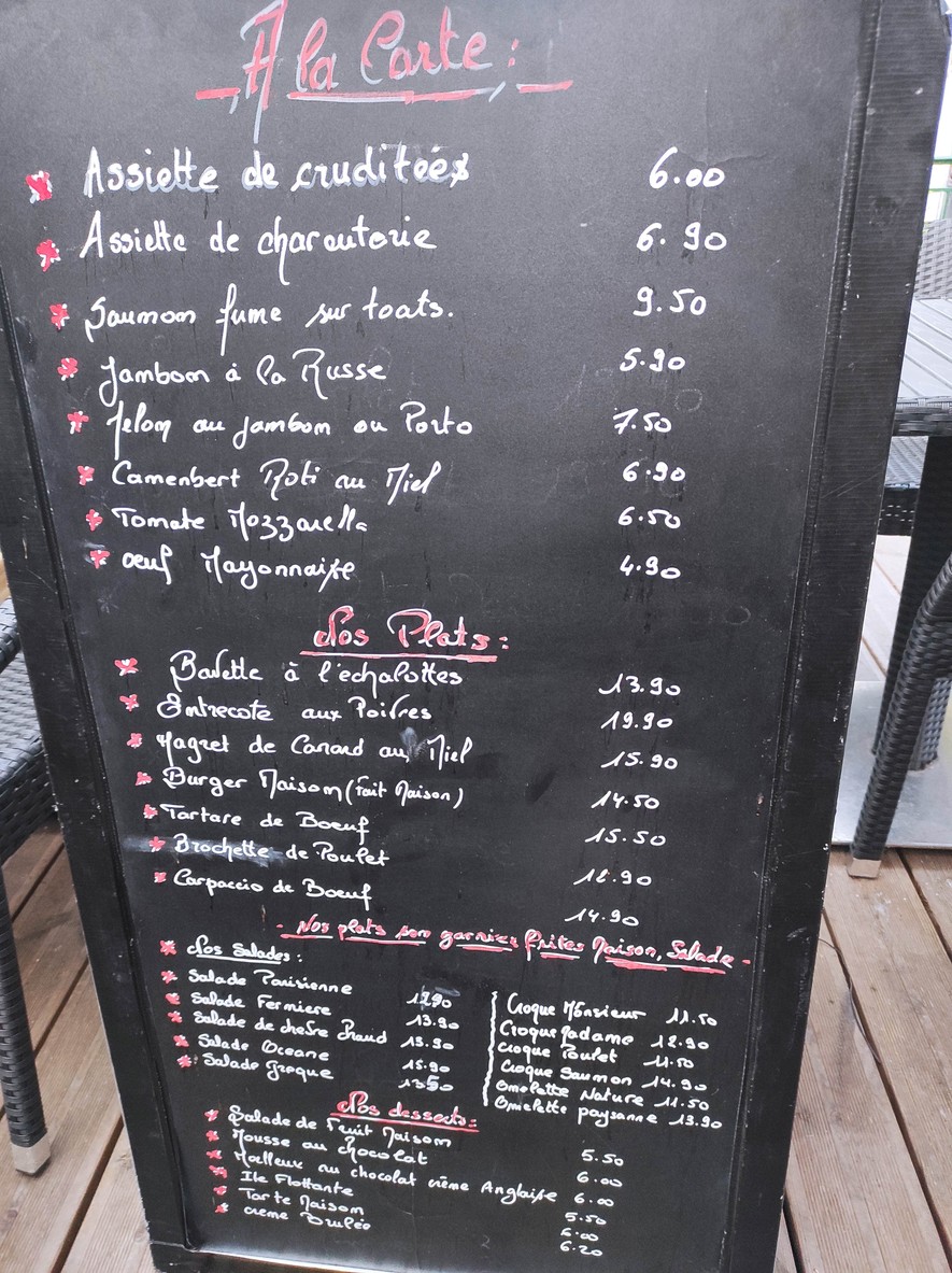 L'Addict menu 1