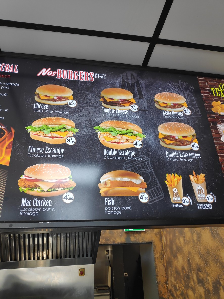 La Marron menu 2