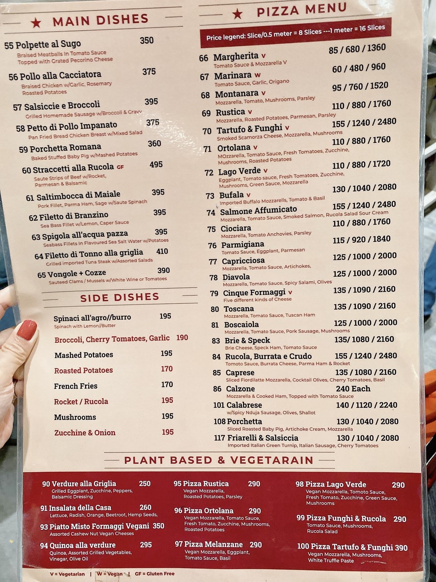 Pala Pizza Romana menu 2
