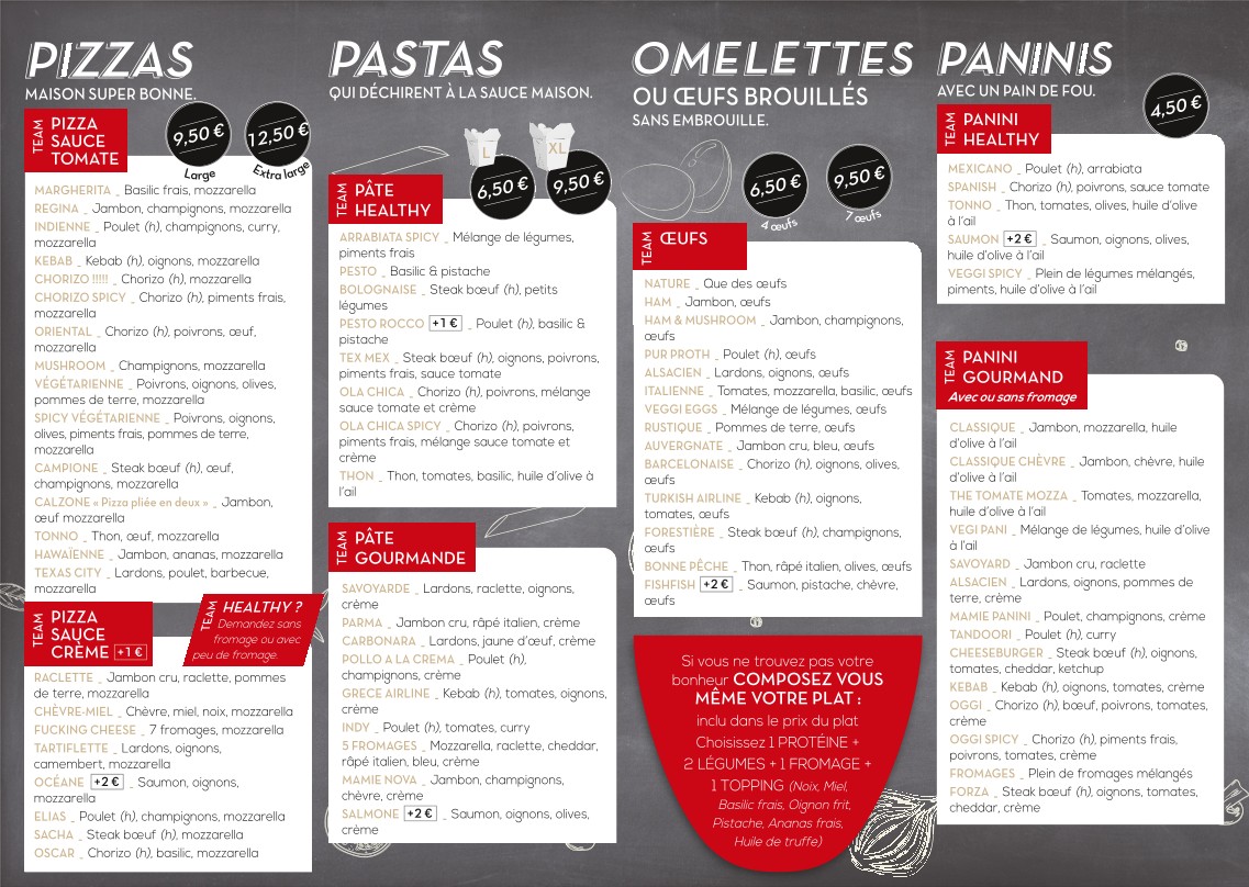 Pizza Presto - Pizzeria Paris 17 menu 2