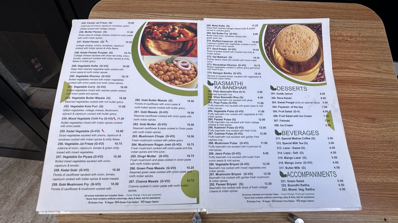 Saravanaa Bhavan menu 4