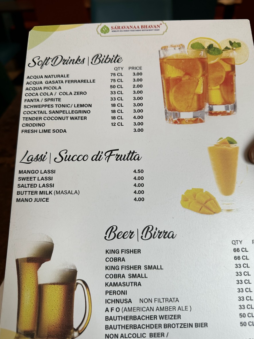 Saravanaa Bhavan menu 5