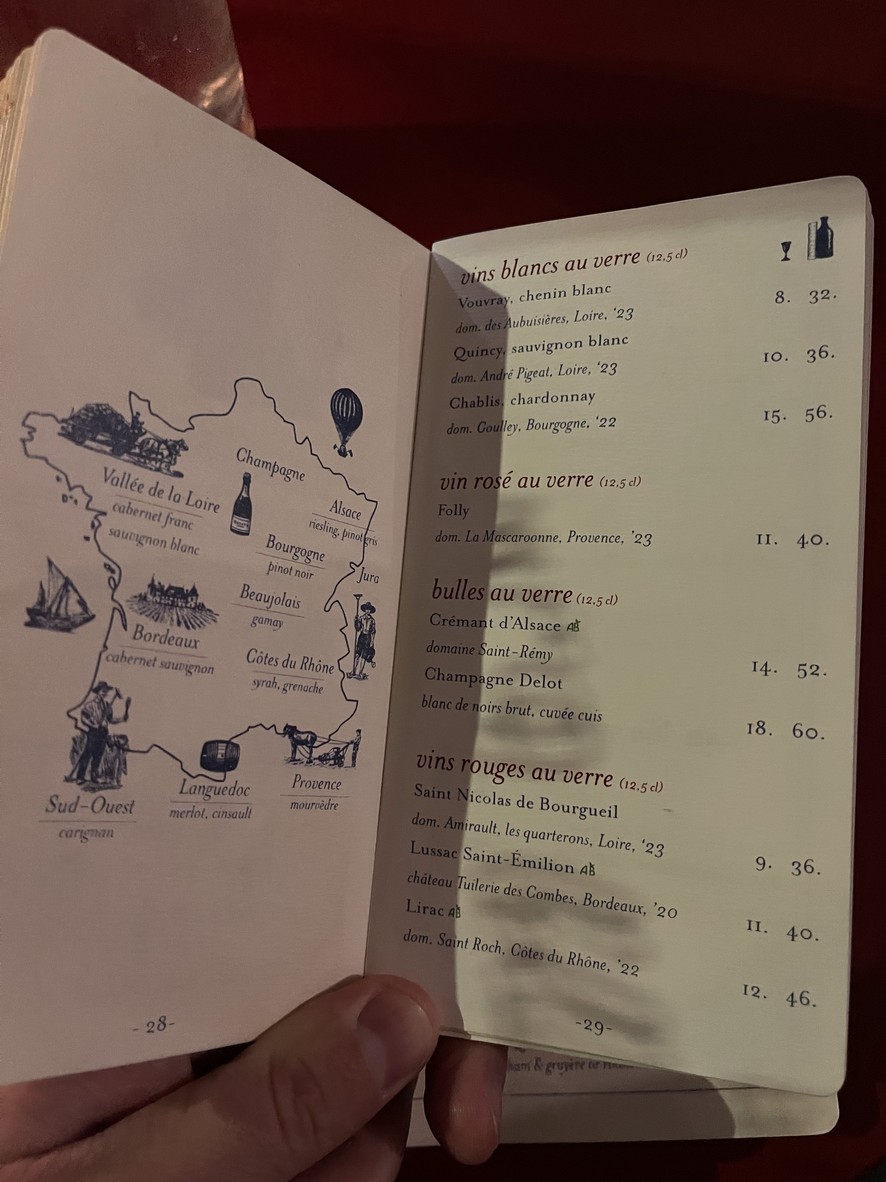 Buvette Paris menu 3