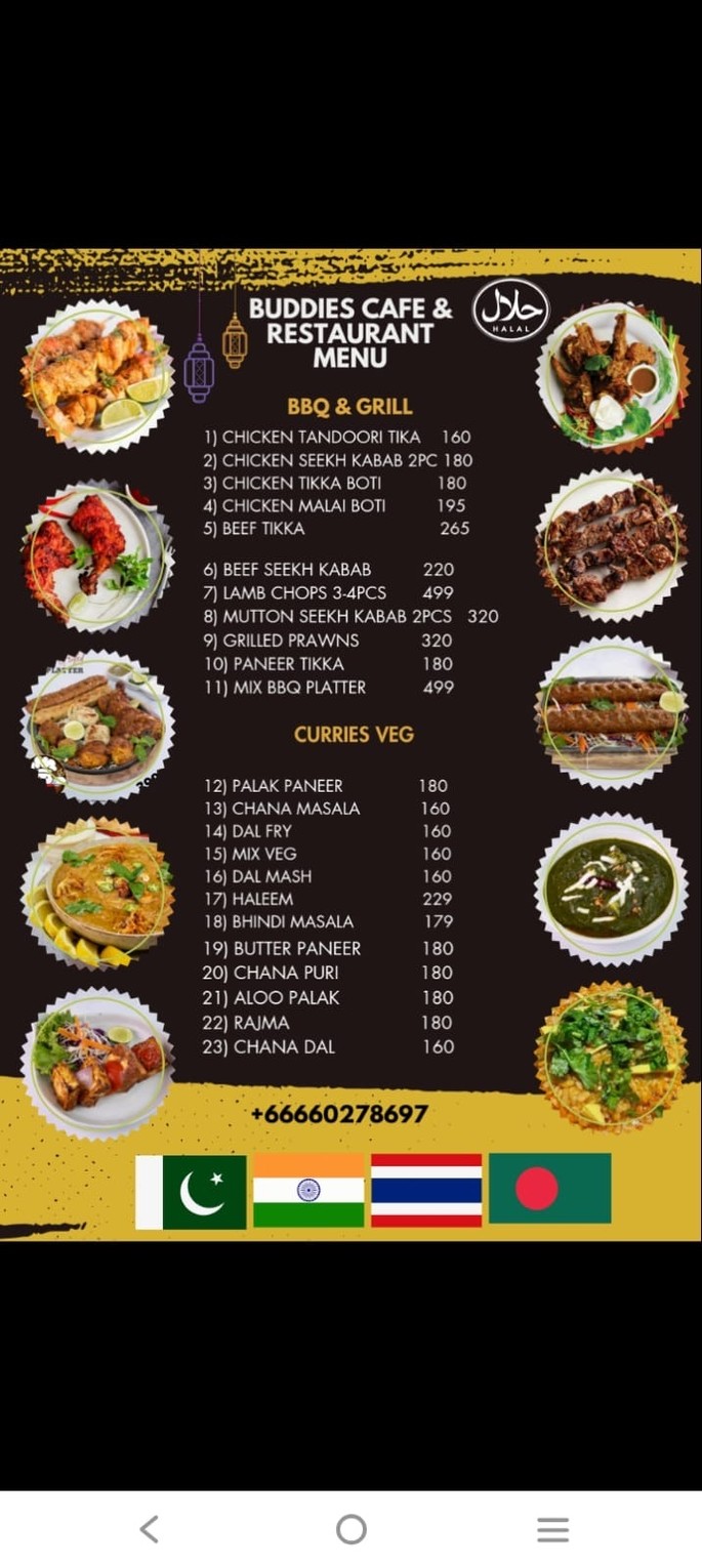 Buddies Café menu 1