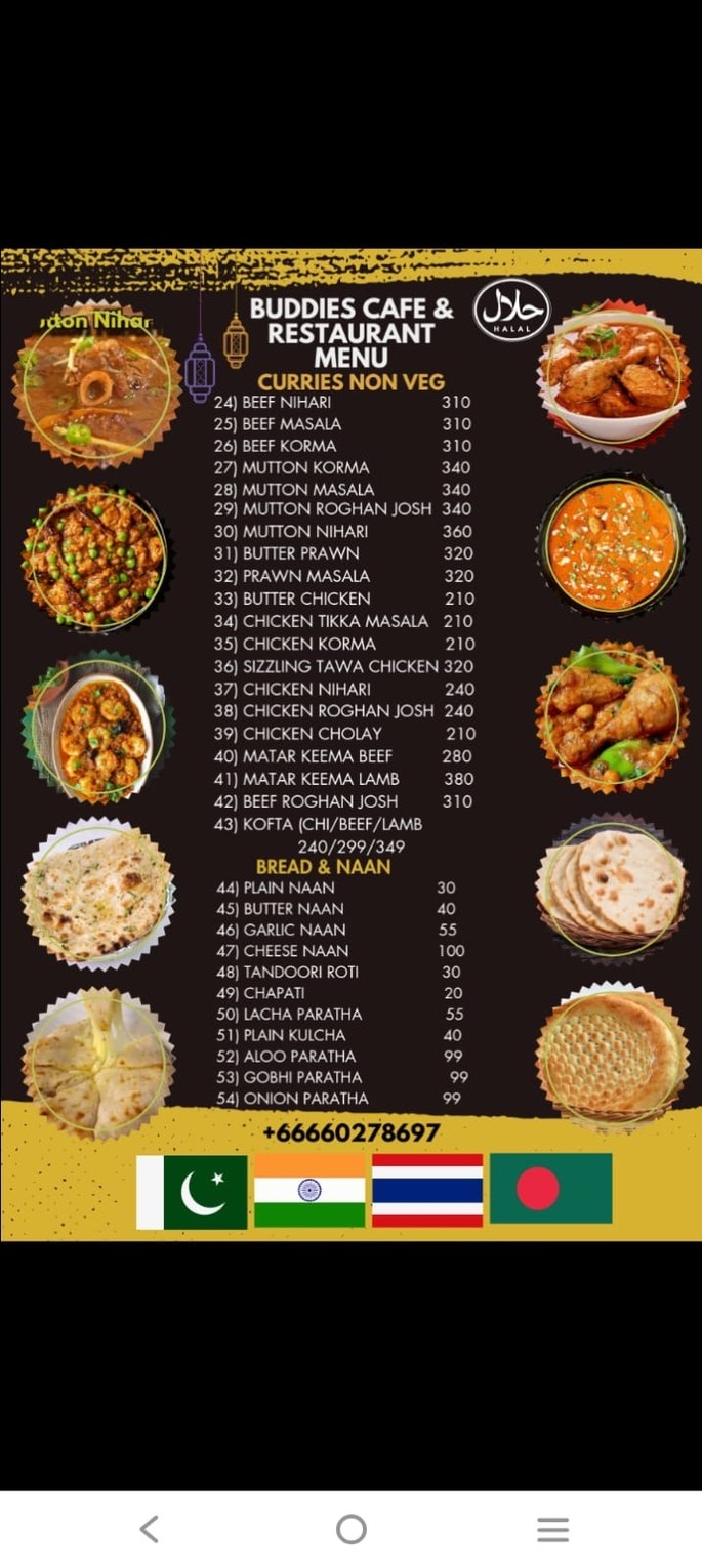 Buddies Café menu 2