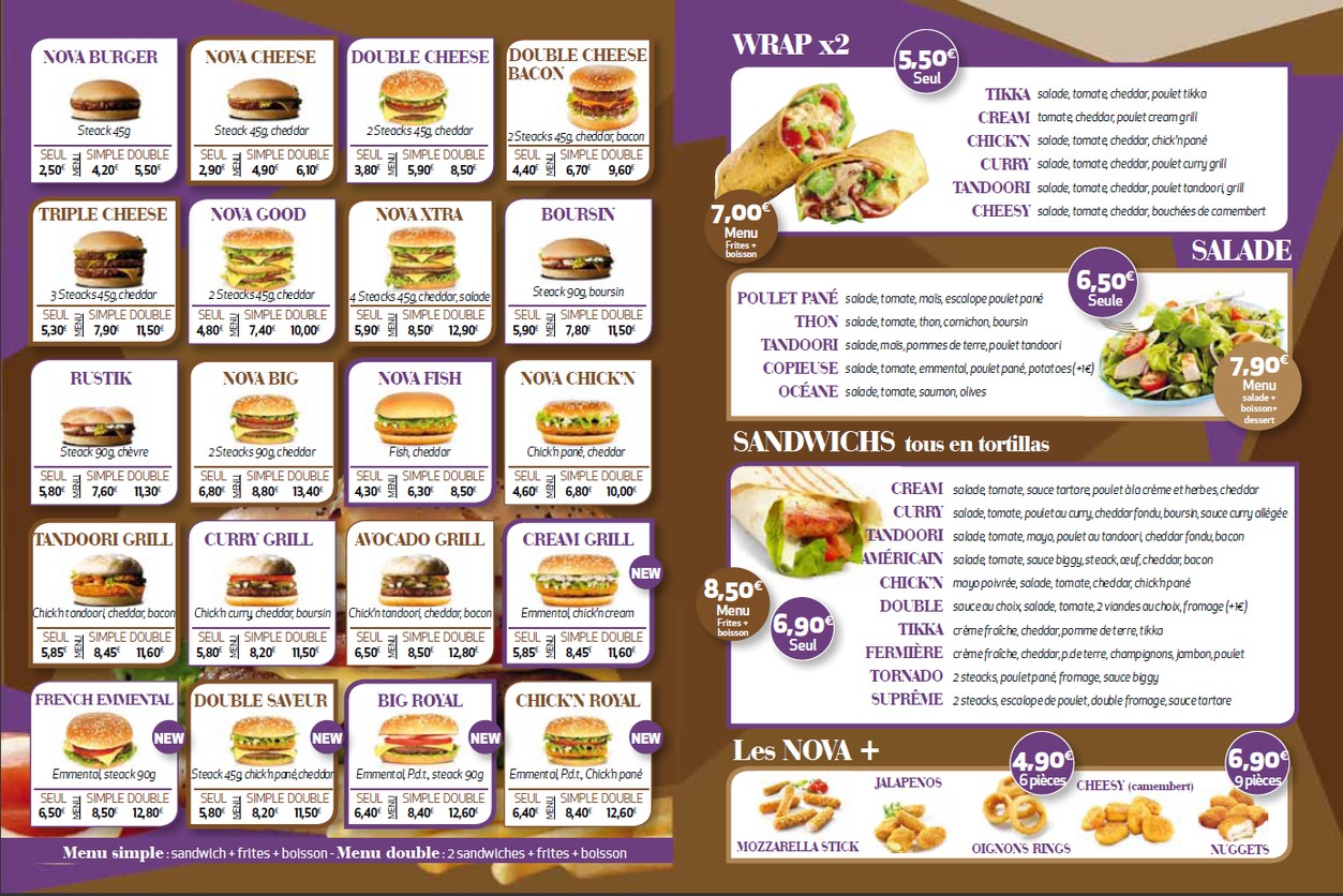Nova Good menu 4
