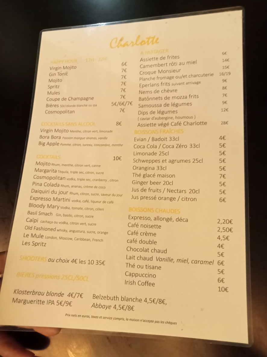 CAFÉ CHARLOTTE menu 2